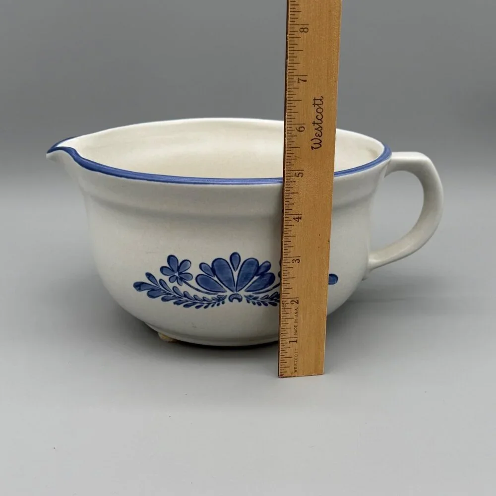 Pfaltzgraff Yorktowne Pattern #464 Handled Batter Bowl 2 1/2 Qt Stoneware USA - Picture 5 of 9